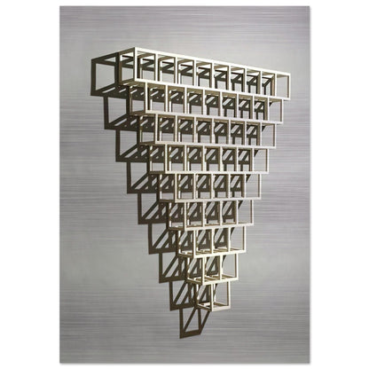 9-8-7-6-5-4-3-2-1 Half Off - Sol LeWitt Brushed Aluminum Print - 70x100 cm / 28x40 inches | Sol LeWitt Aluminum Print | Sol LeWitt Prints