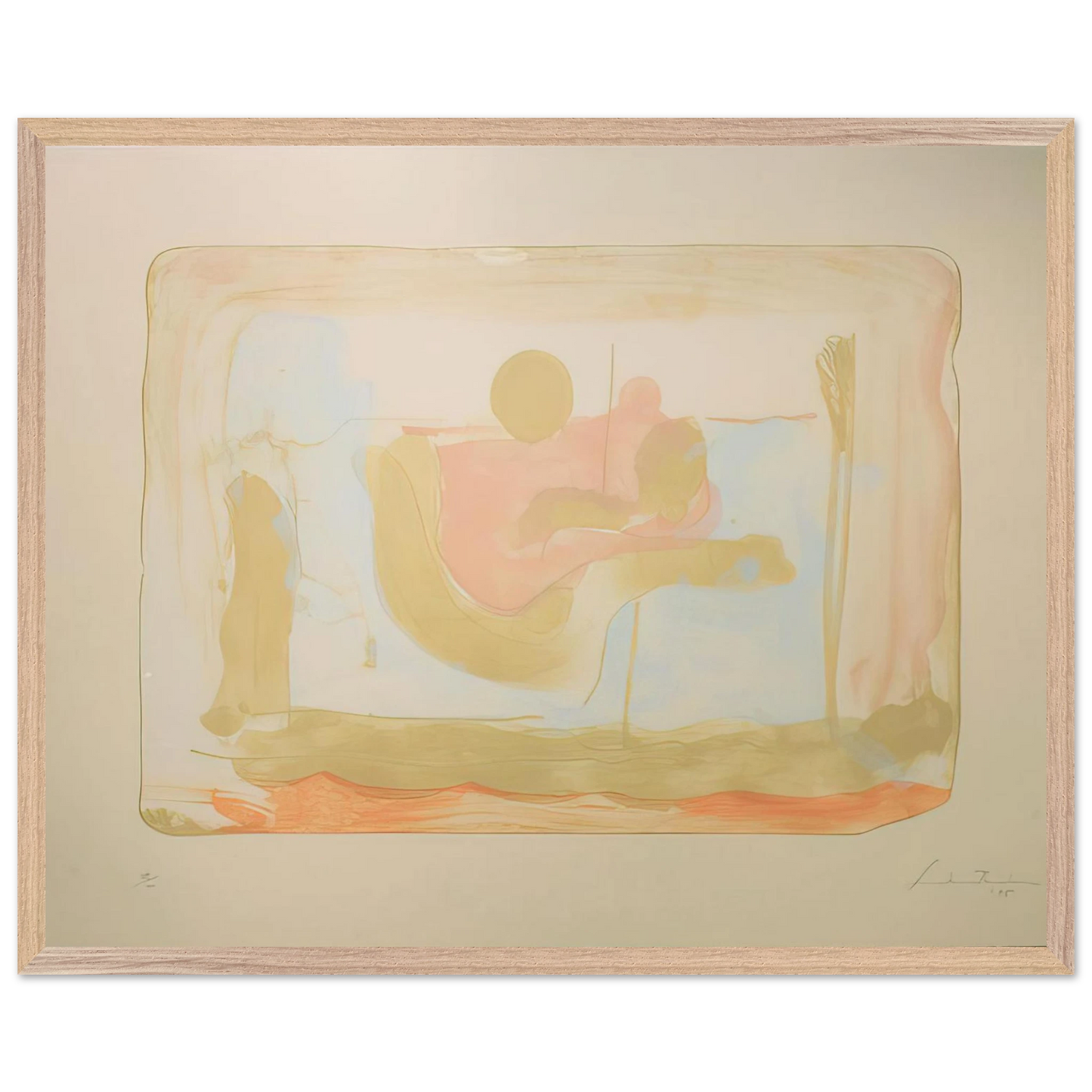 Helen Frankenthaler - Reflections I - 1995 Wall art - 50x70 cm / 20x28 inches - Fine Art Poster-canvas - -
