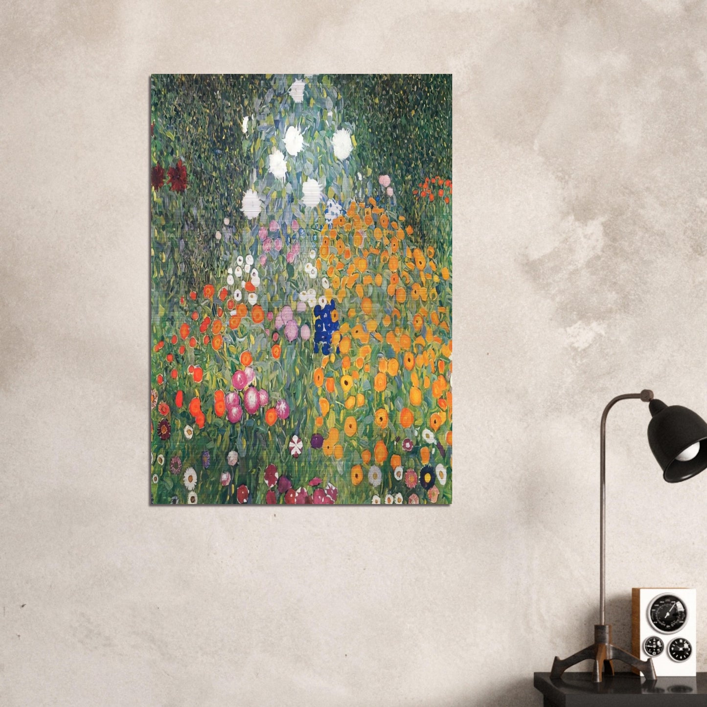 FLOWER GARDEN 1907 - Gustav Klimt Brushed Aluminum Print - 70x100 cm / 28x40 inches | Gustav Klimt Aluminum Print | Gustav Klimt Prints