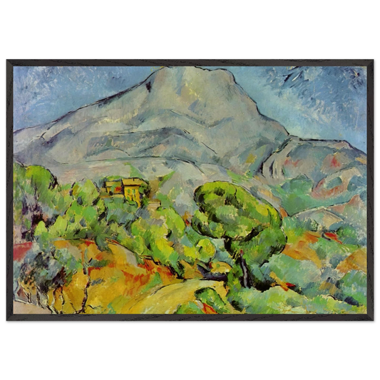 Road near Mont Sainte-Victoire - Paul Cezanne 70x100 cm / 28x40 inches Framed Art Print – Black Wooden Frame