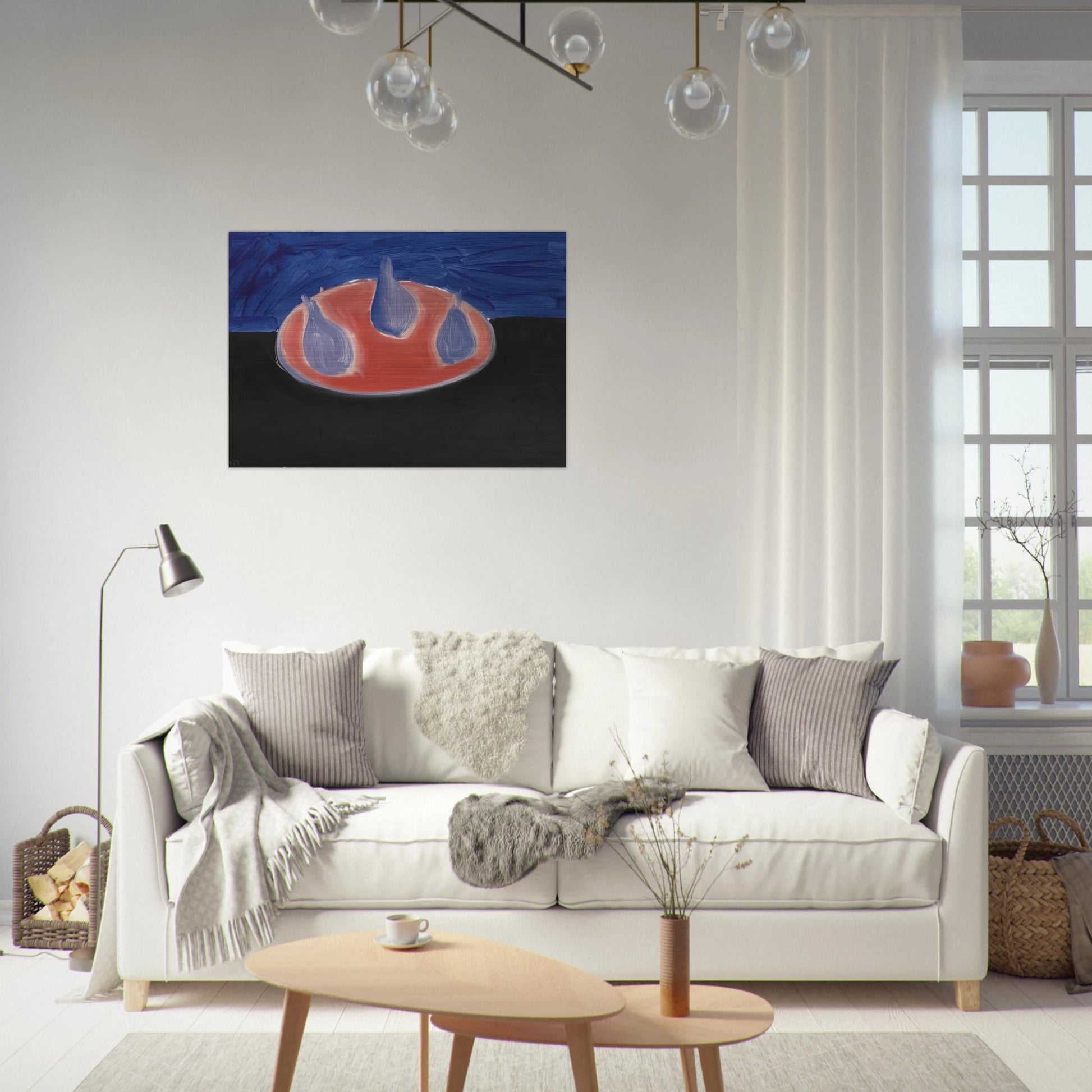 Poires sur une assiette rose - 1954 - Nicolas de Stael Brushed Aluminum Print - 70x100 cm / 28x40 inches | Nicolas de Stael Aluminum Print | Nicolas de Stael Prints