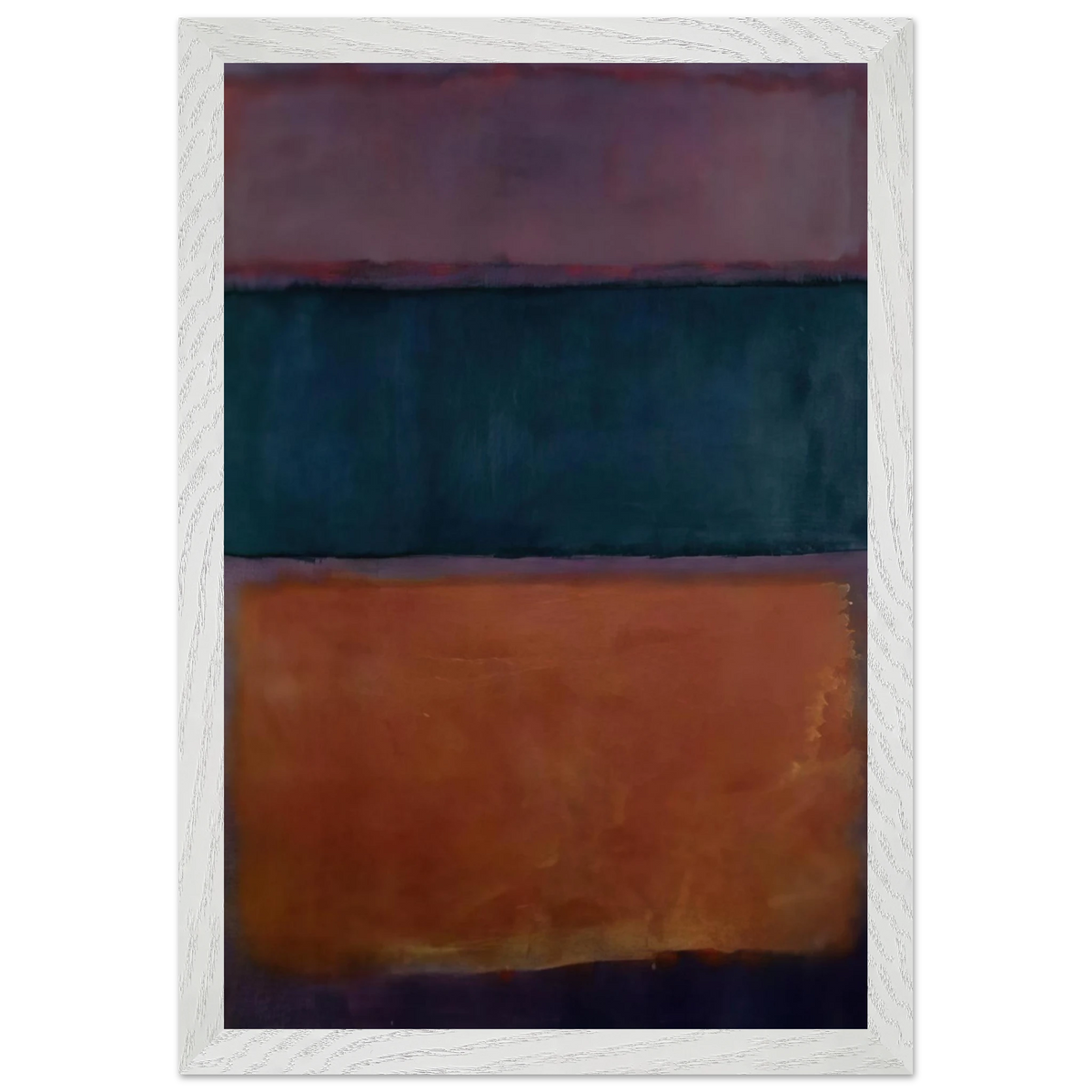 Mark Rothko - Untitled - 1963 Wall Art - 60x80 cm / 24x32 inches - Premium Wooden Framed Poster With Fine Art Paper-canvas - White frame