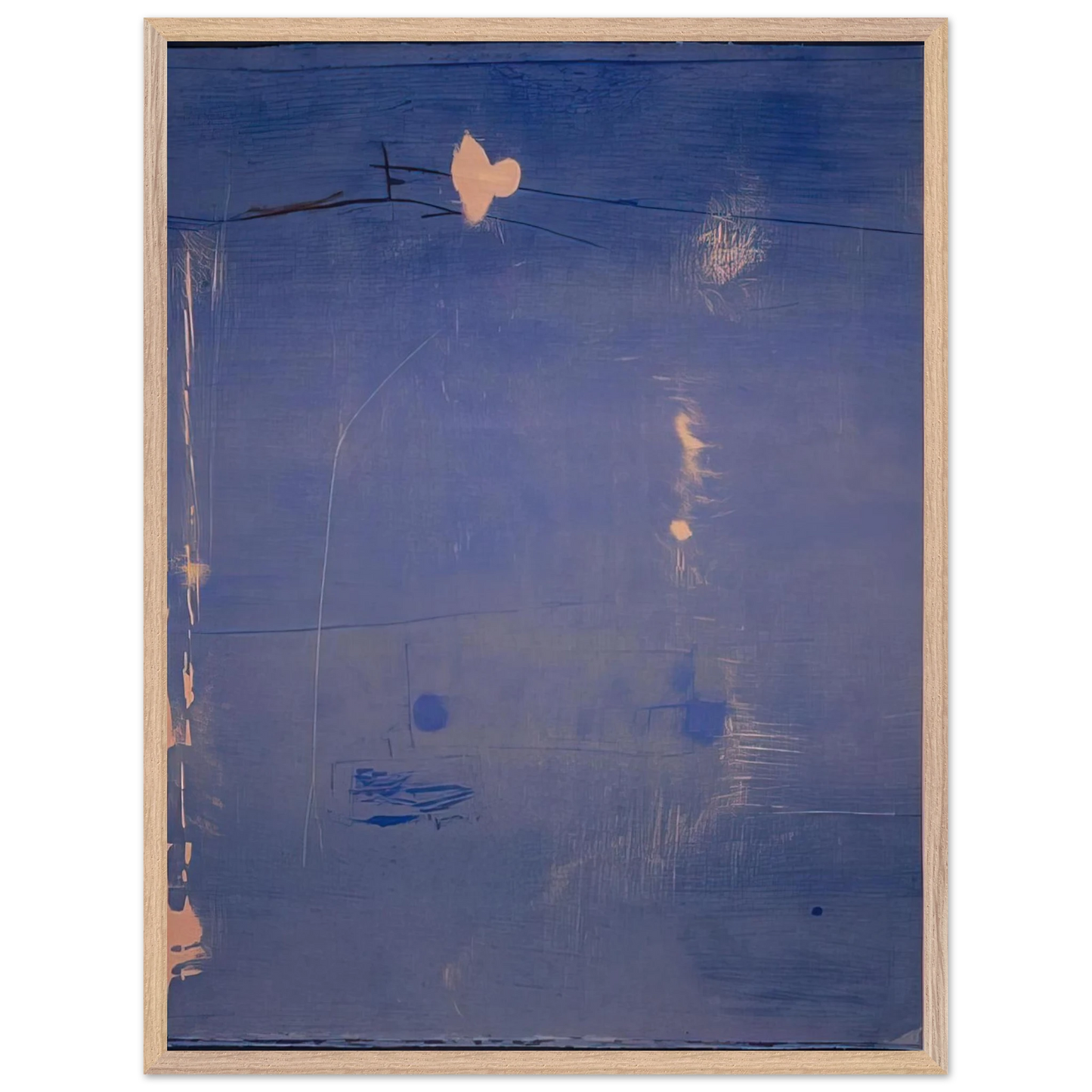 Helen Frankenthaler - Cameo - 1980 Wall art - 50x70 cm / 20x28 inches - Premium Wooden Framed Poster With Fine Art Paper-canvas - Black frame
