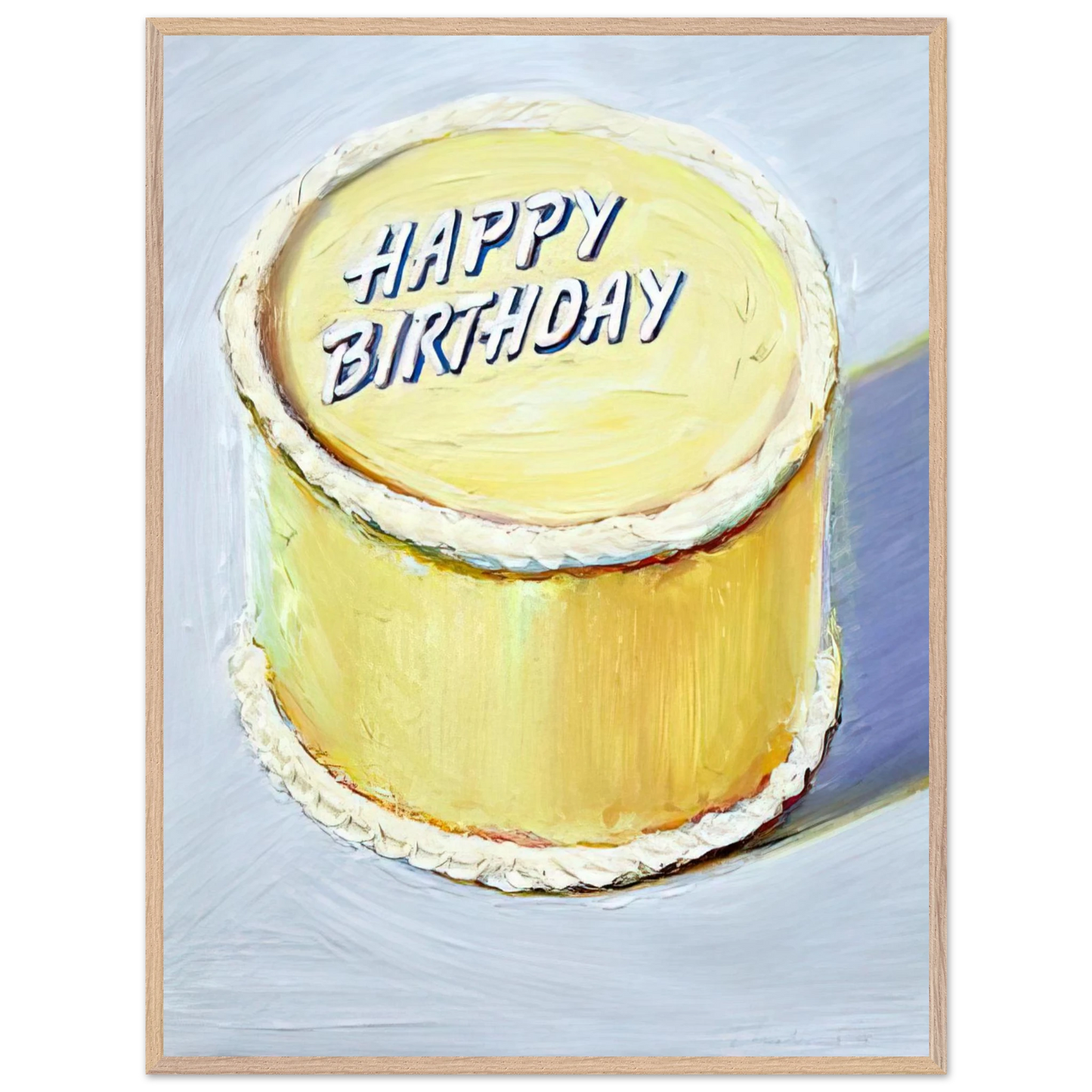 Wayne Thiebaud - Happy Birthday Cake - 1975 Wall Art - 30x40 cm / 12x16 inches - Fine Art Poster - -