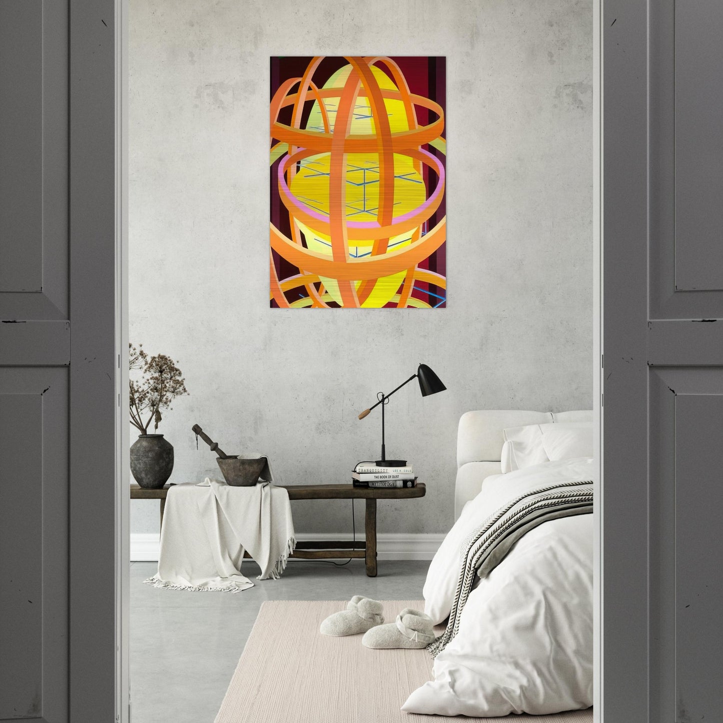 Trajans Edge II - Al Held Brushed Aluminum Print - 70x100 cm / 28x40 inches | Al Held Aluminum Print | Al Held Prints