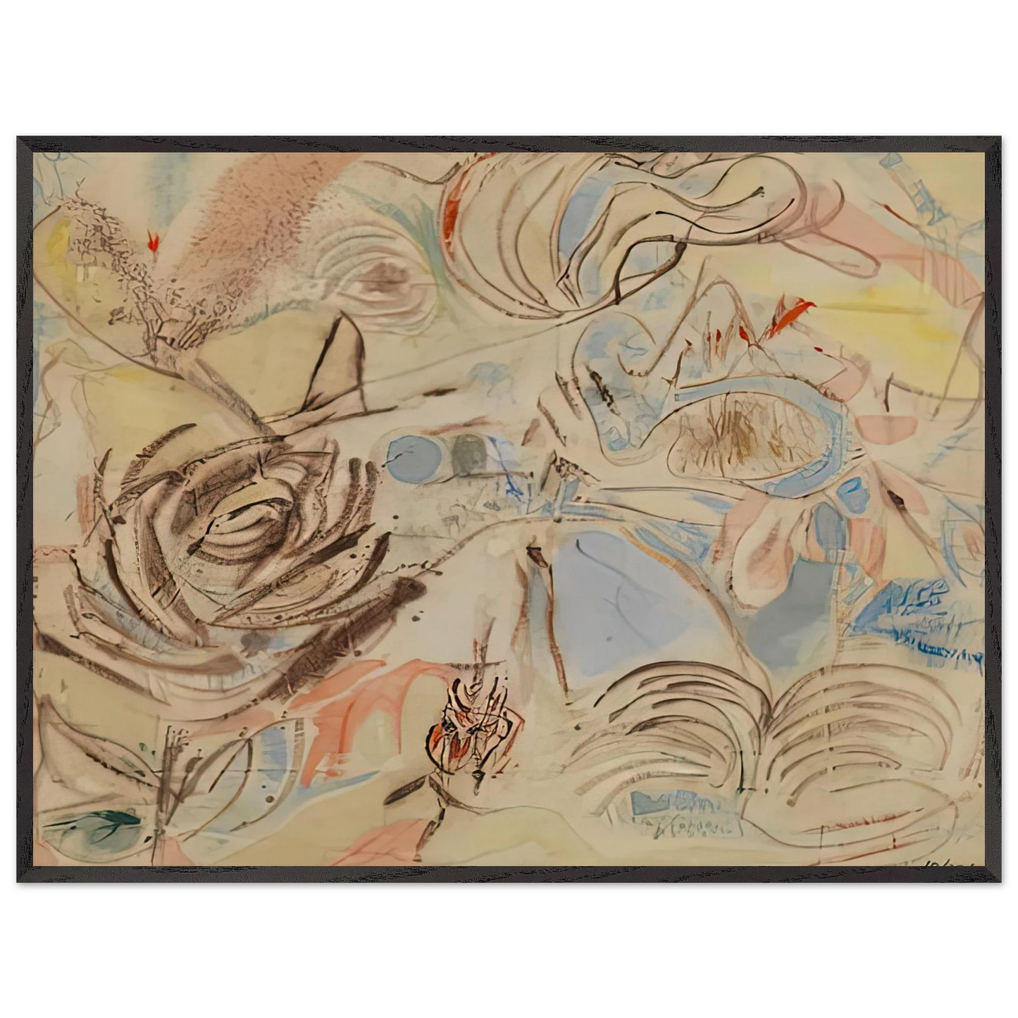 Helen Frankenthaler - 10 29 52, 1952- Wall Art - 60x80 cm / 24x32 inches - Fine Art Poster-canvas - -