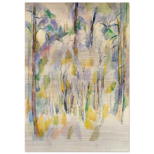 In the Woods - Paul Cézanne Brushed Aluminum Print - 70x100 cm / 28x40 inches | Paul Cézanne Aluminum Print | Paul Cézanne Prints