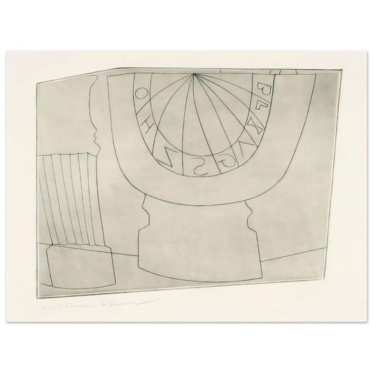 Ben Nicholson - Turkish sundial  column - 1967  75x100 cm / 30x40inches Fine Art Poster