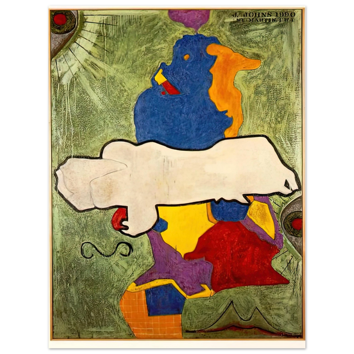 Jasper Johns - GREEN ANGEL  75x100 cm / 30x40inches Fine Art Poster