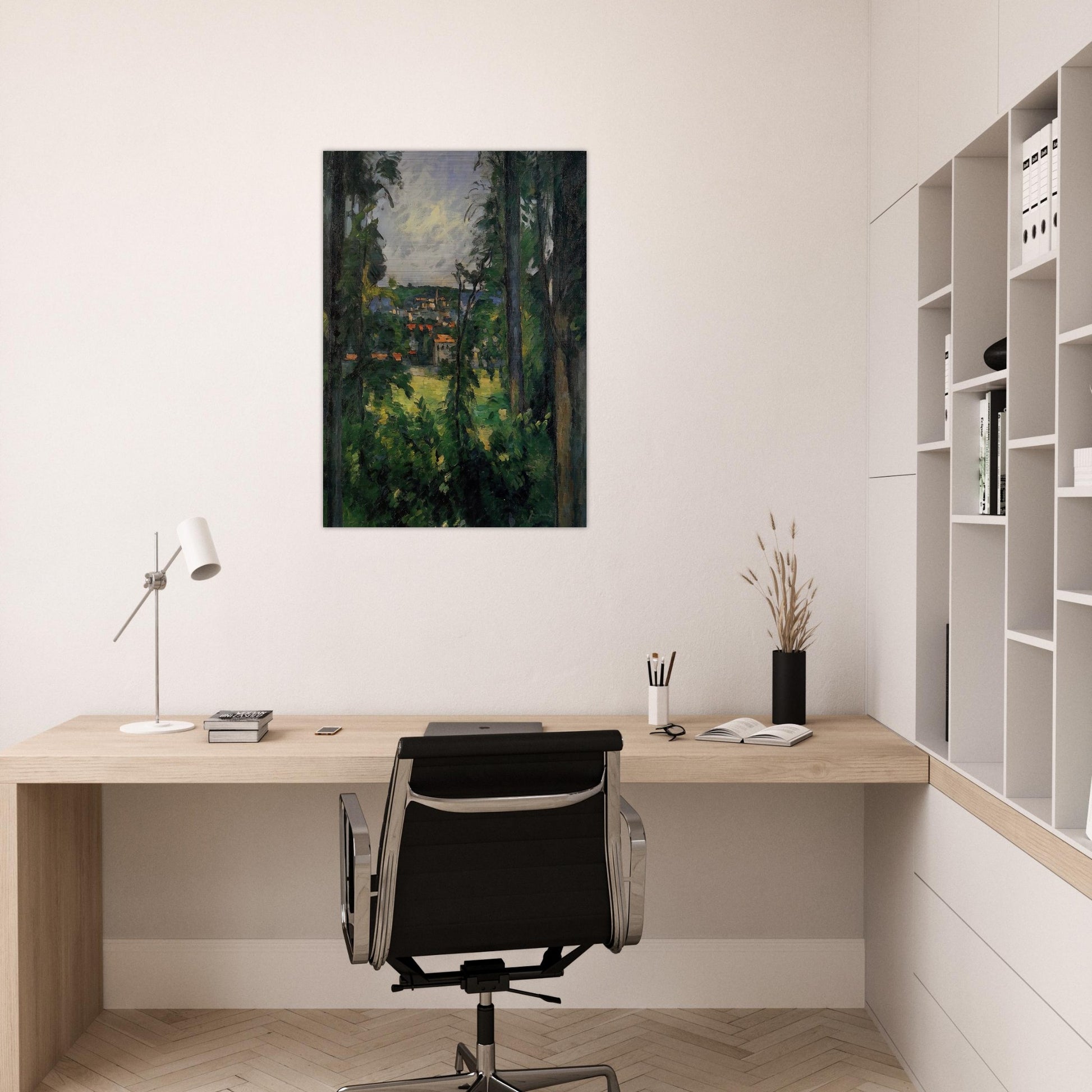 Auvers. View from Nearby - Paul Cézanne Brushed Aluminum Print - 70x100 cm / 28x40 inches | Paul Cézanne Aluminum Print | Paul Cézanne Prints