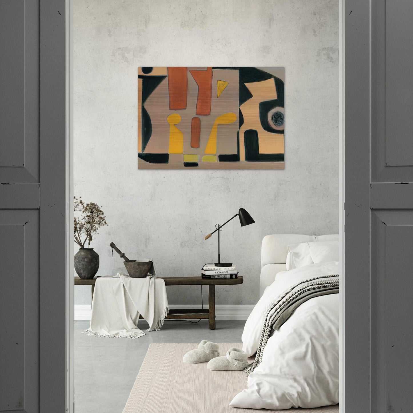 Strolling - 2008 United States - Will Barnet Brushed Aluminum Print - 70x100 cm / 28x40 inches | Will Barnet Aluminum Print | Will Barnet Prints