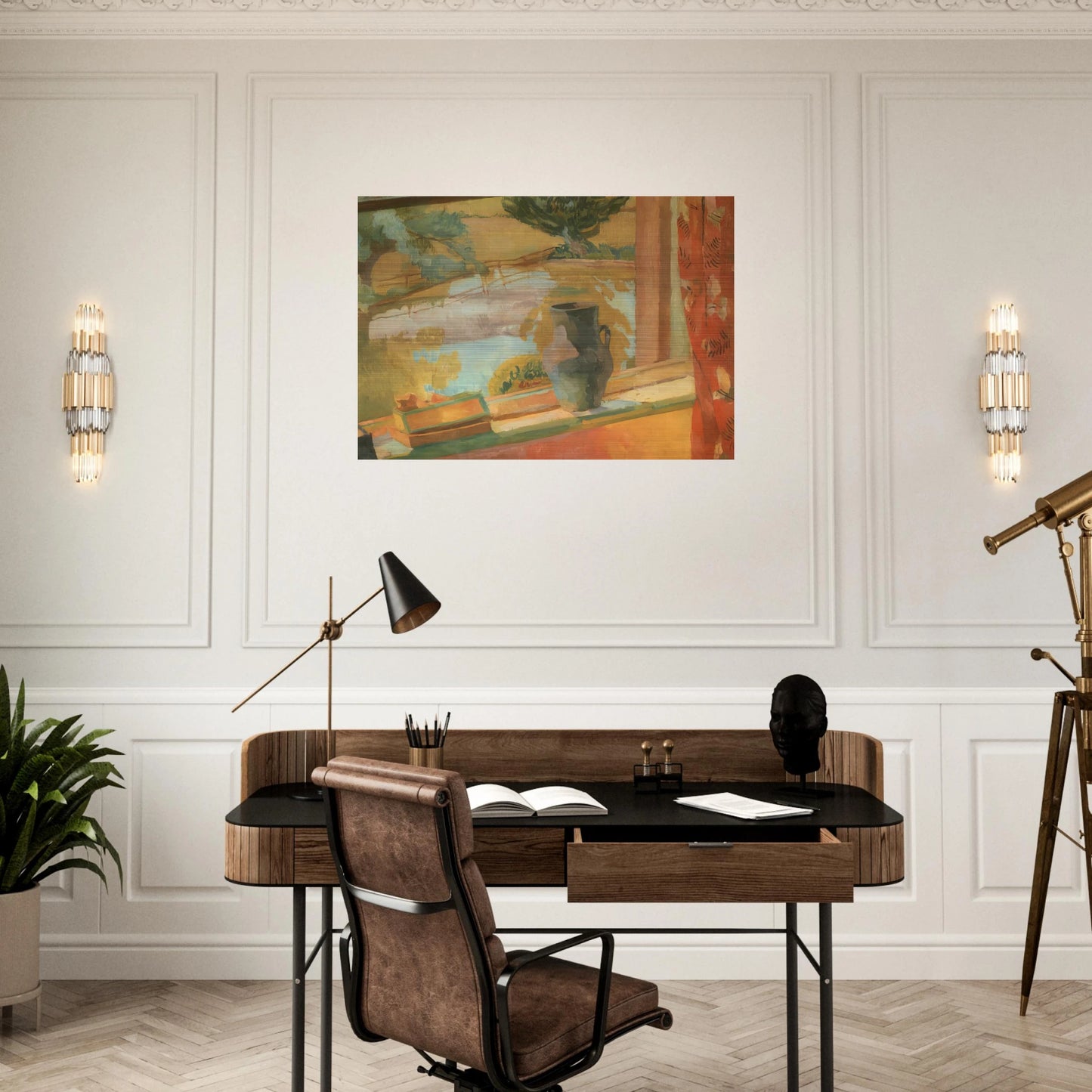 VIEW OF THE POND AT CHARLESTON 1919 - Vanessa Bell Brushed Aluminum Print - 70x100 cm / 28x40 inches | Vanessa Bell Aluminum Print | Vanessa Bell Prints
