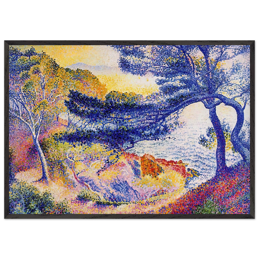 Cape Layet Provence - Henri-Edmond Cross 70x100 cm / 28x40 inches Framed Art Print – Black Wooden Frame