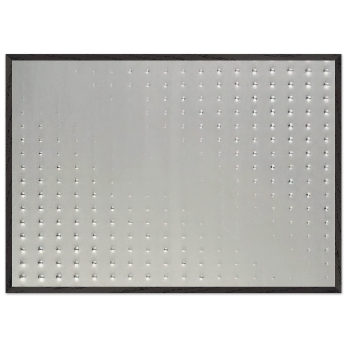 Untitled - 1995 N3 - Enrico Castellani 70x100 cm / 28x40 inches Framed Art Print – Black Wooden Frame