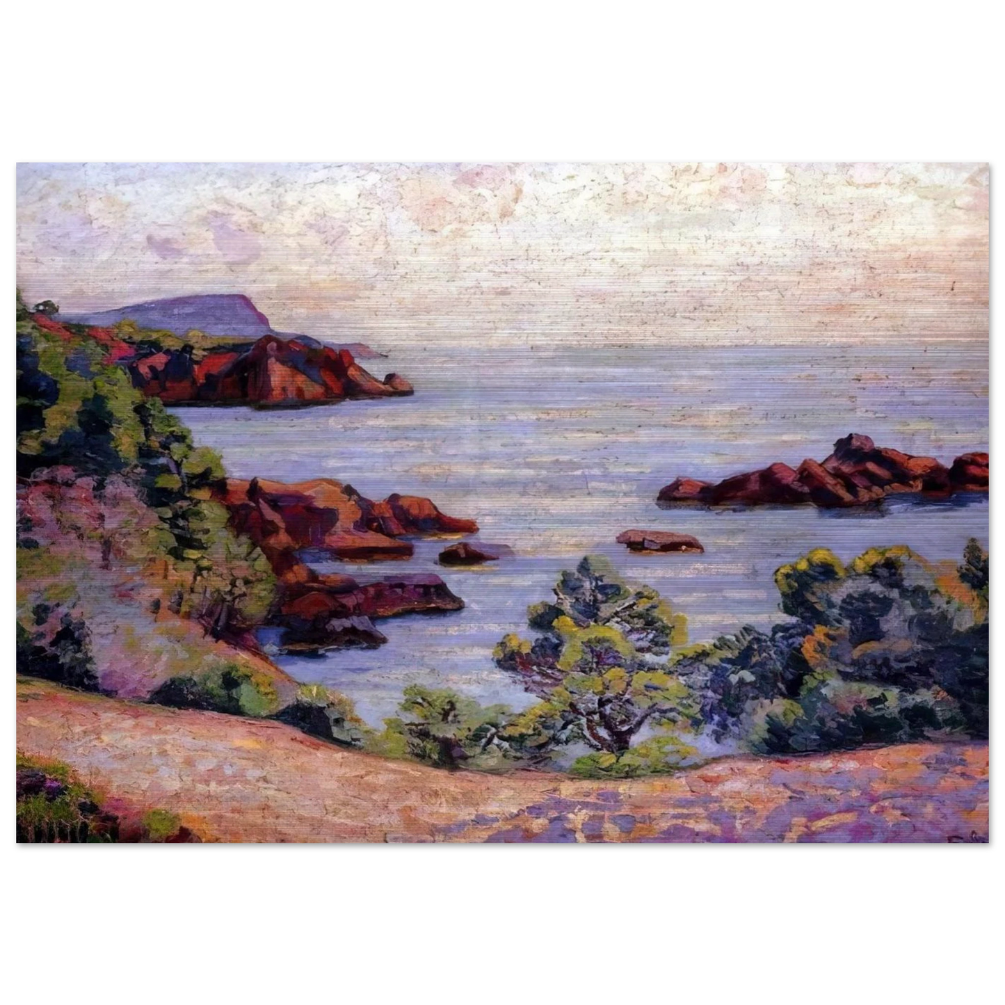 Paysage du Midi - 1905 - Armand Guillaumin Brushed Aluminum Print - 70x100 cm / 28x40 inches | Armand Guillaumin Aluminum Print | Armand Guillaumin Prints