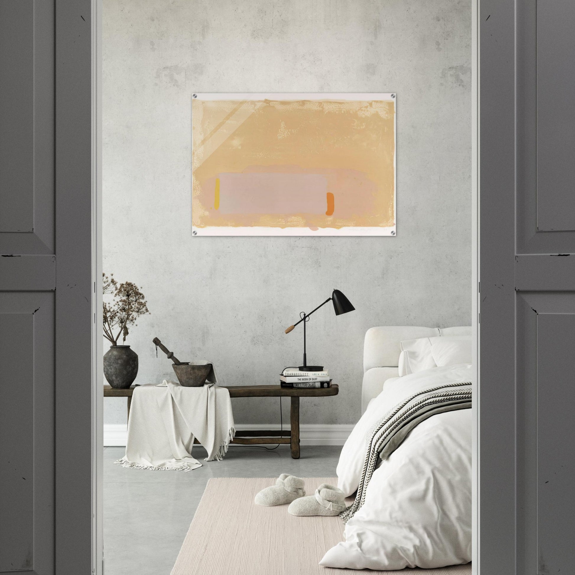 Brown-Beige-Pink - 1971 - John Hoyland Acrylic Print - 70x100 cm / 28x40″ inches | John Hoyland Wall Art | John Hoyland Prints