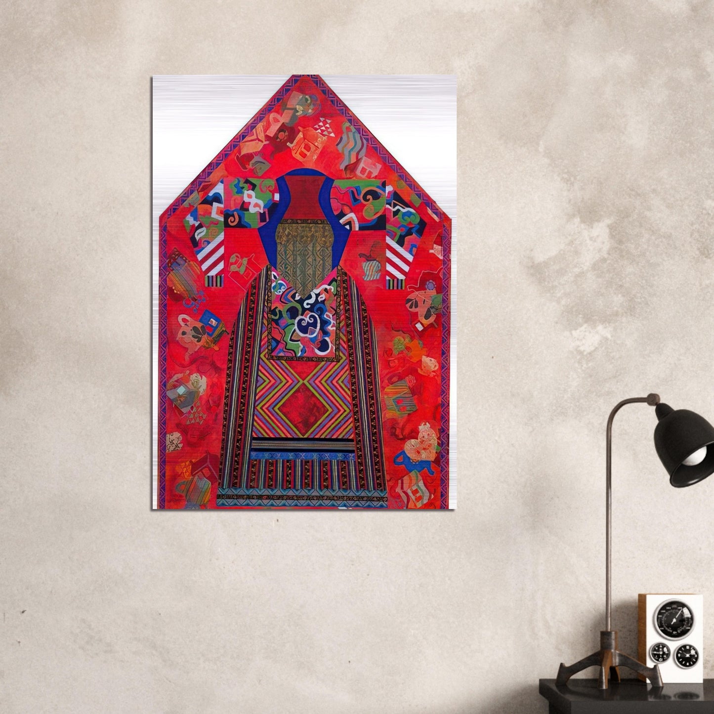 The Poet - Feminist Art, PD Pattern and Decoration - Miriam Schapiro Brushed Aluminum Print - 70x100 cm / 28x40 inches | Miriam Schapiro Aluminum Print | Miriam Schapiro Prints