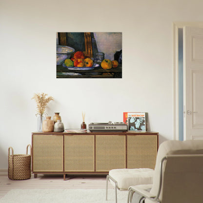 Still life with open drawer - Paul Cézanne Brushed Aluminum Print - 70x100 cm / 28x40 inches | Paul Cézanne Aluminum Print | Paul Cézanne Prints