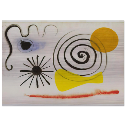 UNTITLED 1941 - Alexander Calder Brushed Aluminum Print - 70x100 cm / 28x40 inches | Alexander Calder Aluminum Print | Alexander Calder Prints