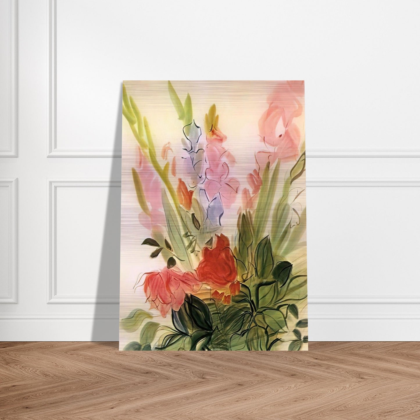 GLADIOLI 1942 - Raoul Dufy Brushed Aluminum Print - 70x100 cm / 28x40 inches | Raoul Dufy Aluminum Print | Raoul Dufy Prints