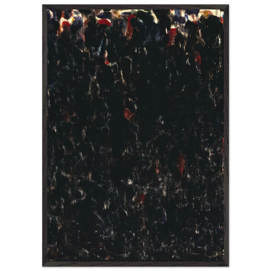Untitled  Black Clouds  - Sam Francis 70x100 cm / 28x40 inches Framed Art Print – Black Wooden Frame