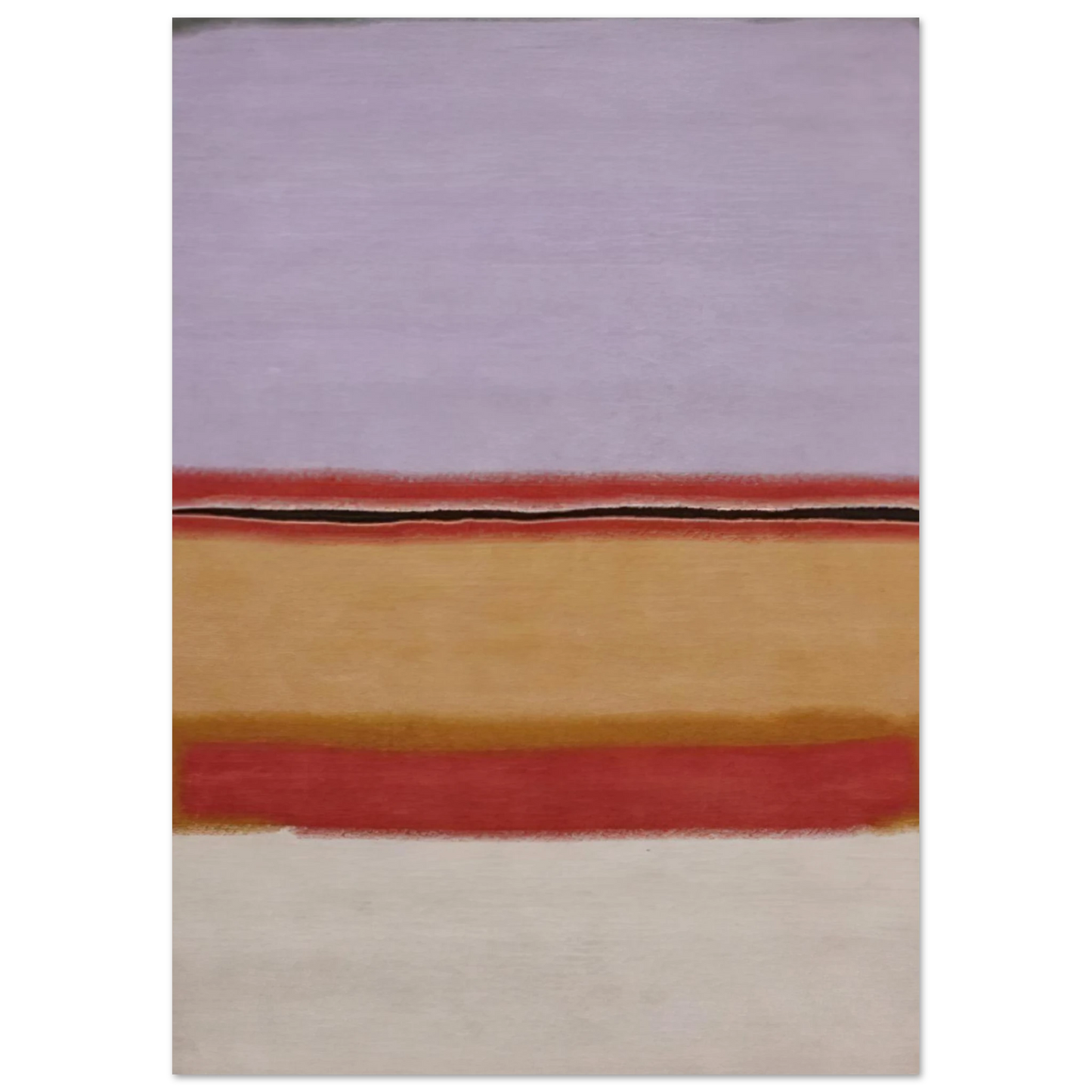 Mark Rothko - Orange over Violet - 1968 Wall Art - 21x29.7 cm / 8x12" - Premium Wooden Framed Poster With Fine Art Paper - Black frame