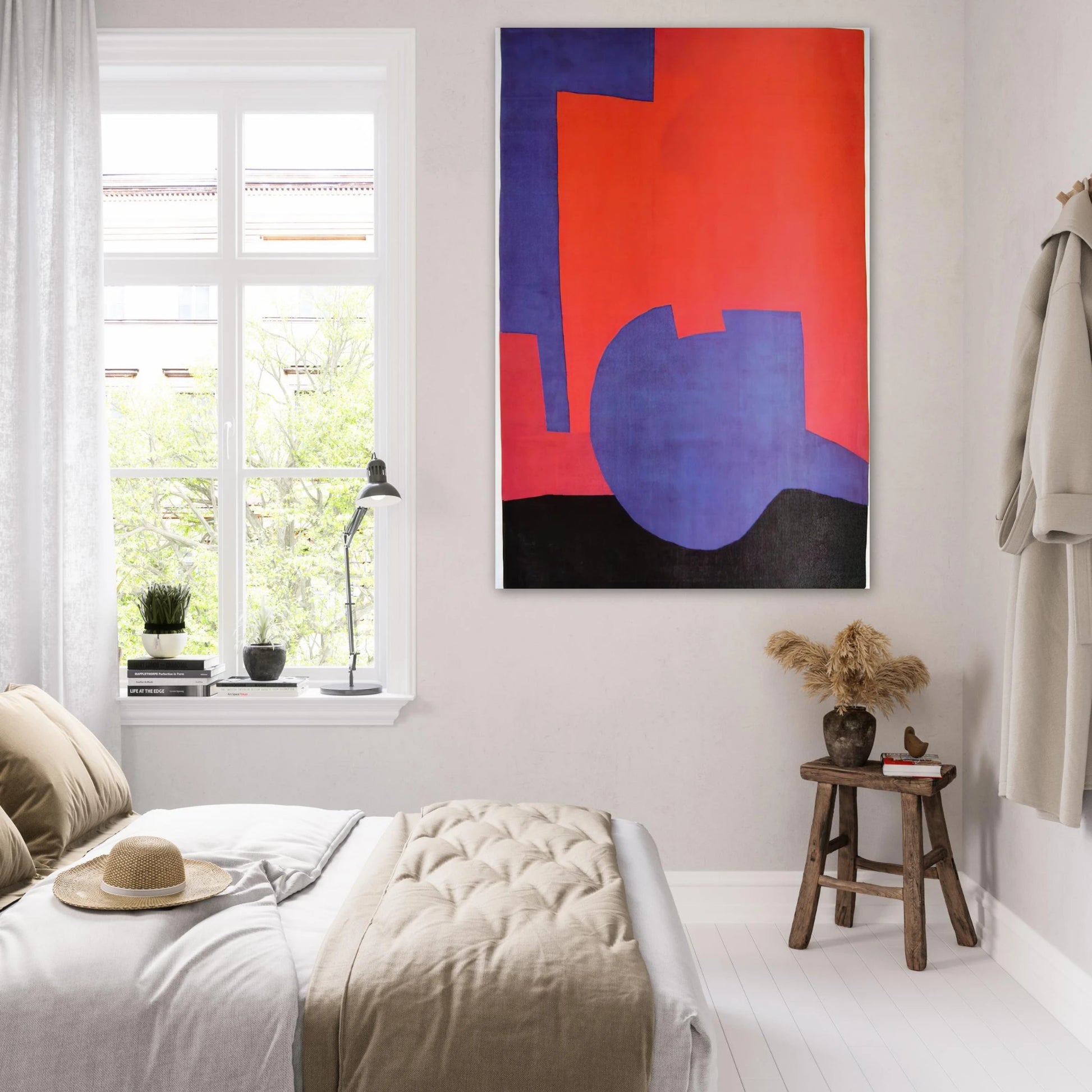 Composition rouge - 1968 - Serge Poliakoff Art Prints - 100x150 cm / 40x60″ inches | Serge Poliakoff Poster | Serge Poliakoff Prints