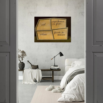THE EMPTY MASK 1928 - Rene Magritte Brushed Aluminum Print - 70x100 cm / 28x40 inches | Rene Magritte Aluminum Print | Rene Magritte Prints