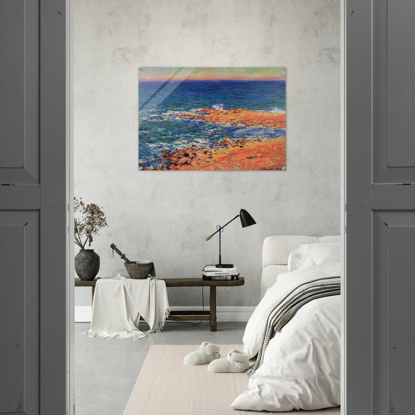 The Big Blue Sea in Antibes - claude monet Acrylic Print - 70x100 cm / 28x40″ inches