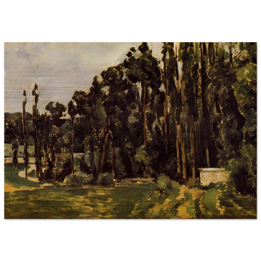 Poplars - Paul Cézanne Brushed Aluminum Print - 70x100 cm / 28x40 inches | Paul Cézanne Aluminum Print | Paul Cézanne Prints