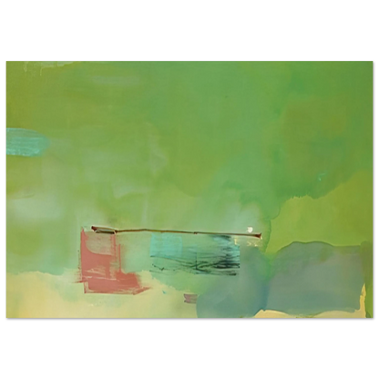 Helen Frankenthaler - Springscape - 1975 Wall art - 13x18 cm / 5x7 inches - Premium Wooden Framed Poster With Fine Art Paper-canvas - Wood frame