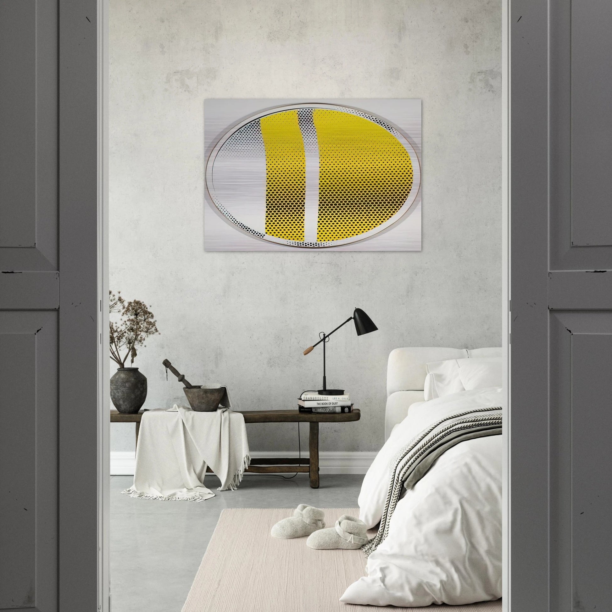 MIRROR 4 1970 3 - Roy Lichtenstein Brushed Aluminum Print - 70x100 cm / 28x40 inches | Roy Lichtenstein Aluminum Print | Roy Lichtenstein Prints