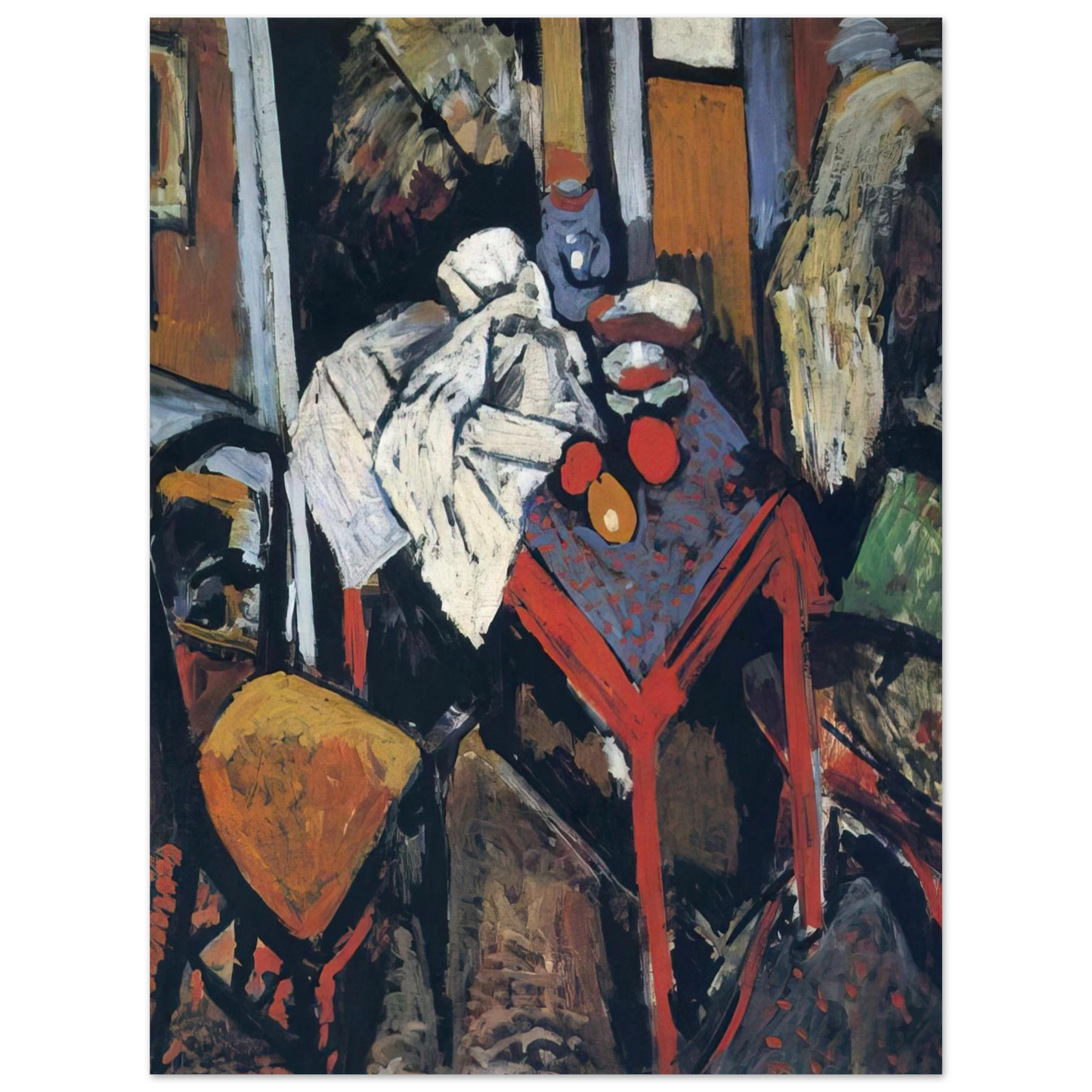 Andre Derain - STILL LIFE ON THE RED TABLE 1904  75x100 cm / 30x40inches Fine Art Poster