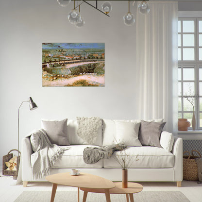 Outskirts of Paris near Montmartre - Vincent van Gogh Brushed Aluminum Print - 70x100 cm / 28x40 inches | Vincent van Gogh Aluminum Print | Vincent van Gogh Prints