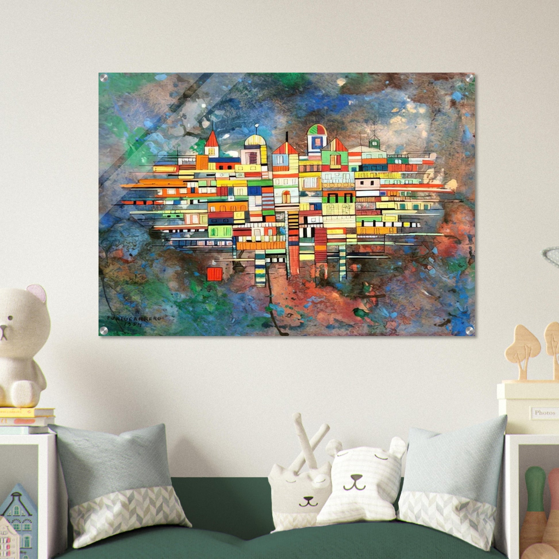 CITY 1954 - Rene Portocarrero Acrylic Print - 70x100 cm / 28x40″ inches
