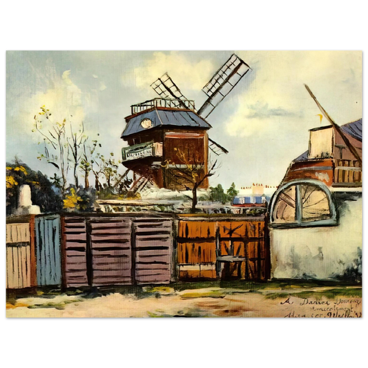 Maurice Utrillo - MOULIN DE LA GALETTE 6  75x100 cm / 30x40inches Fine Art Poster