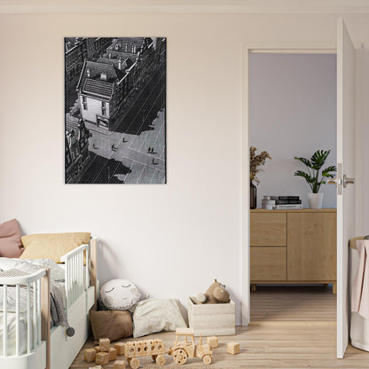 DELFT - MC Escher Brushed Aluminum Print - 70x100 cm / 28x40 inches | MC Escher Aluminum Print | MC Escher Prints | Maurits Cornelis Escher Prints