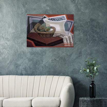THE BASKET OF PEARS 1925 - Juan Gris Brushed Aluminum Print - 70x100 cm / 28x40 inches | Juan Gris Aluminum Print | Juan Gris Prints