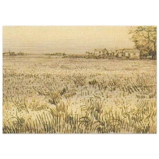 Meadow with Flowers - Vincent van Gogh Brushed Aluminum Print - 70x100 cm / 28x40 inches | Vincent van Gogh Aluminum Print | Vincent van Gogh Prints