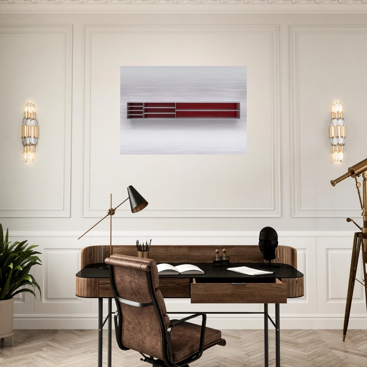 Untitled - 1984 - Donald Judd Brushed Aluminum Print - 70x100 cm / 28x40 inches | Donald Judd Aluminum Print | Donald Judd Prints