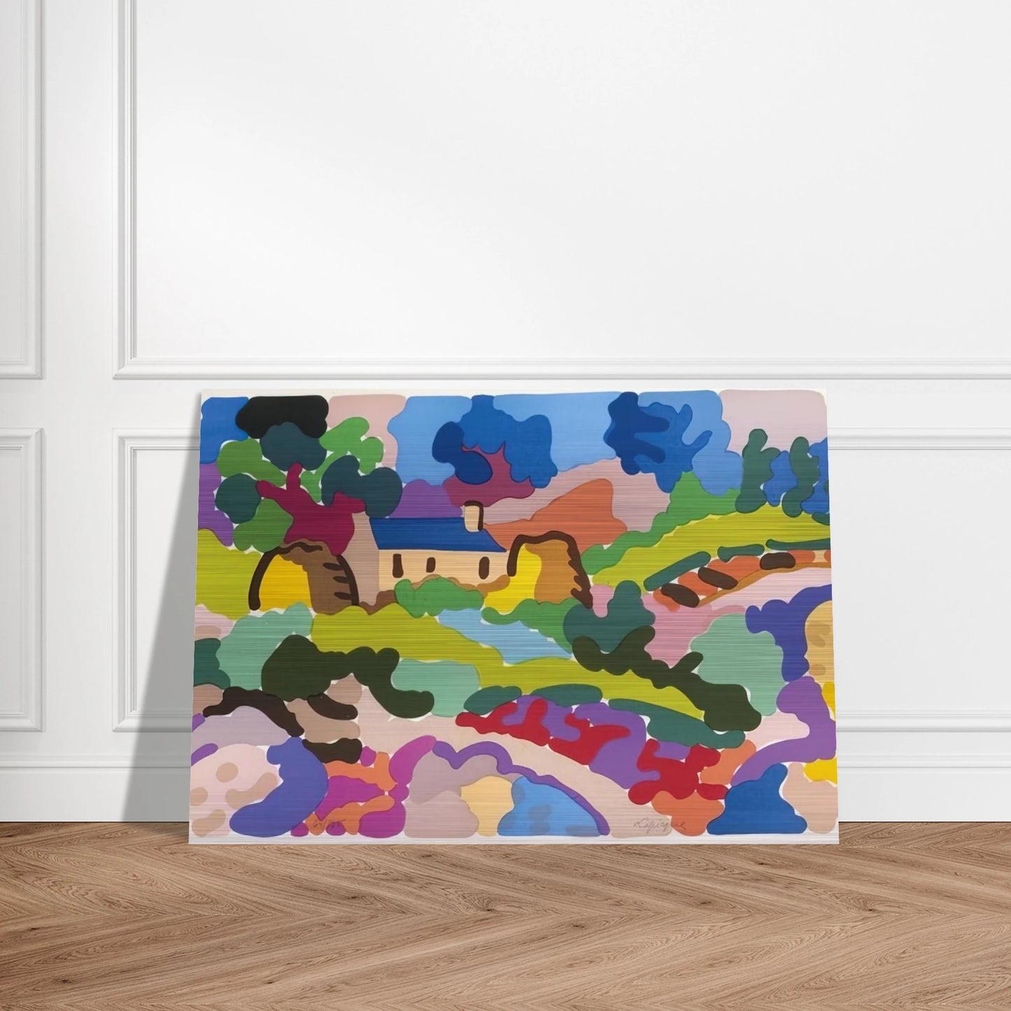 Ferme en Bretagne - Fauvism - Charles Lapicque Brushed Aluminum Print - 70x100 cm / 28x40 inches | Charles Lapicque Aluminum Print | Charles Lapicque Prints