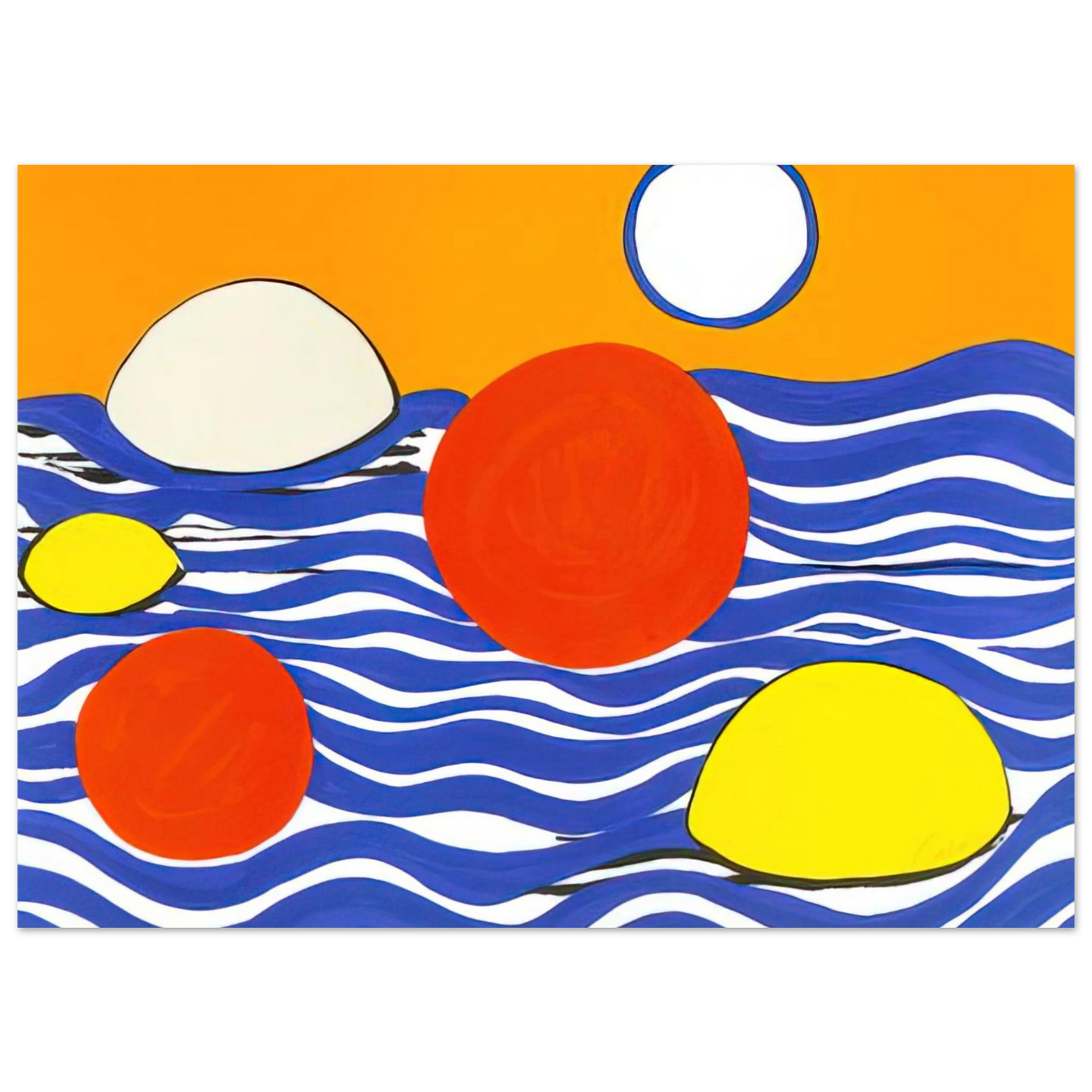 Alexander Calder - WAVES 1973 Fine Art Poster