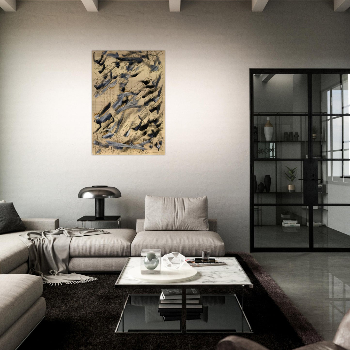 TOWNSCAPE 1968 6 - Gerhard Richter Brushed Aluminum Print - 70x100 cm / 28x40 inches | Gerhard Richter Aluminum Print | Gerhard Richter Prints