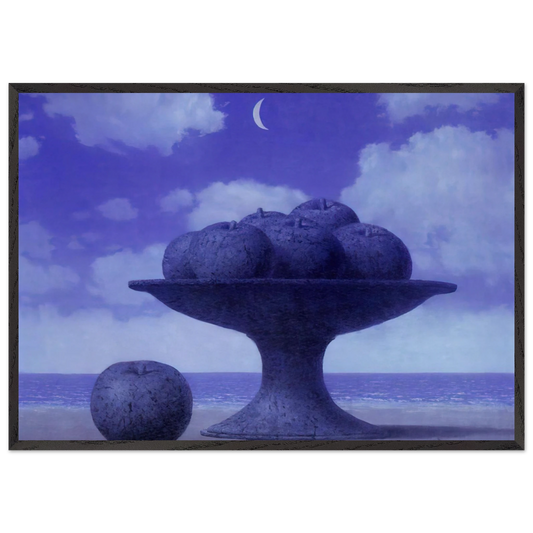 THE GREAT TABLE - Rene Magritte 70x100 cm / 28x40 inches Framed Art Print – Black Wooden Frame