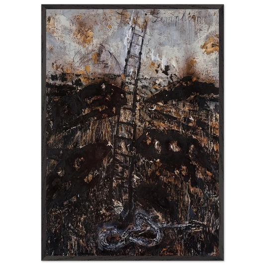 SERAPHIM 1984 - Anselm Kiefer 70x100 cm / 28x40 inches Framed Art Print – Black Wooden Frame