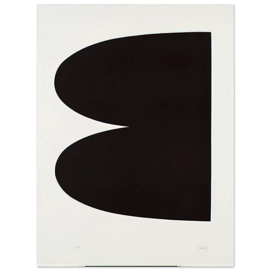 Ellsworth Kelly - Black from Suite of Twenty-Seven Color Lithographs  75x100 cm / 30x40inches Fine Art Poster