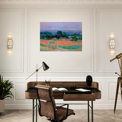 Haystack at Giverny - claude monet Brushed Aluminum Print - 70x100 cm / 28x40 inches | claude monet Aluminum Print | claude monet Prints