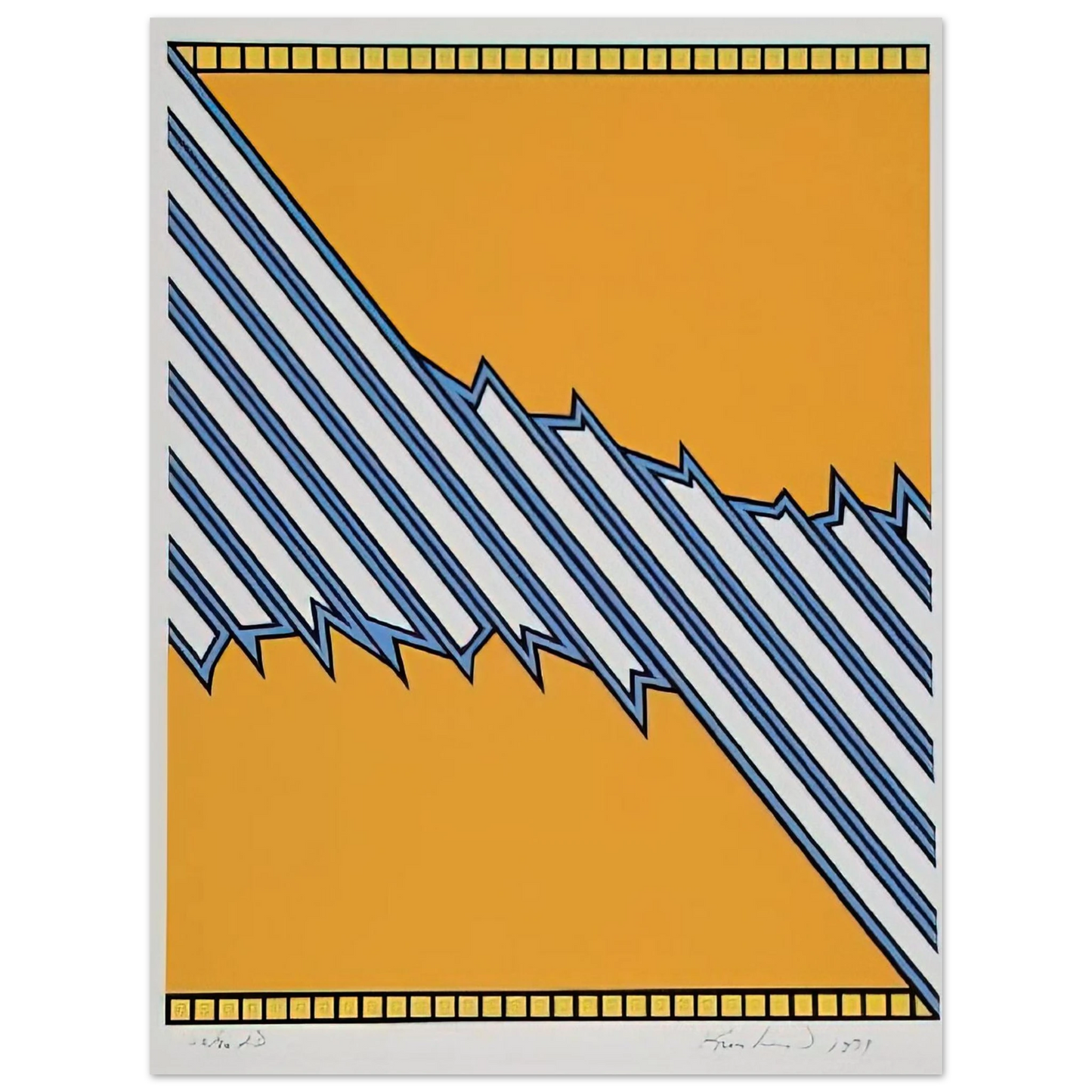 Nicholas Krushenick - Greenwood - 1979  75x100 cm / 30x40inches Fine Art Poster