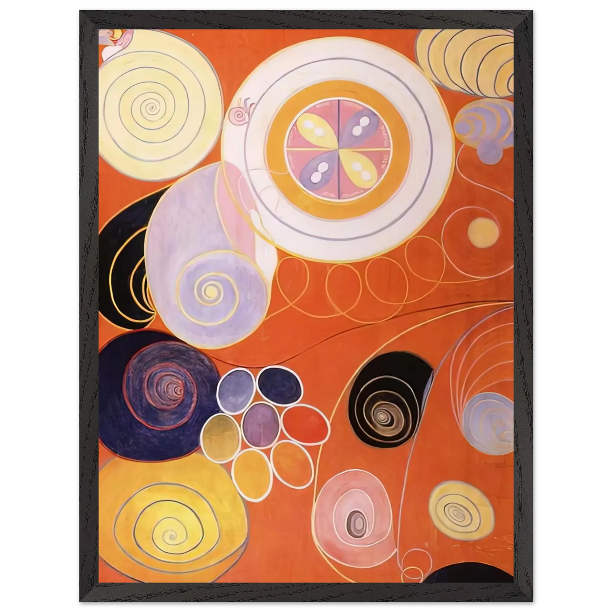 Hilma af Klint - THEY TENS MAINSTAY IV 1907 Wall art - 28x43  cm / XL (11x17 inches) - Premium Wooden Framed Poster With Fine Art Paper - Wood frame