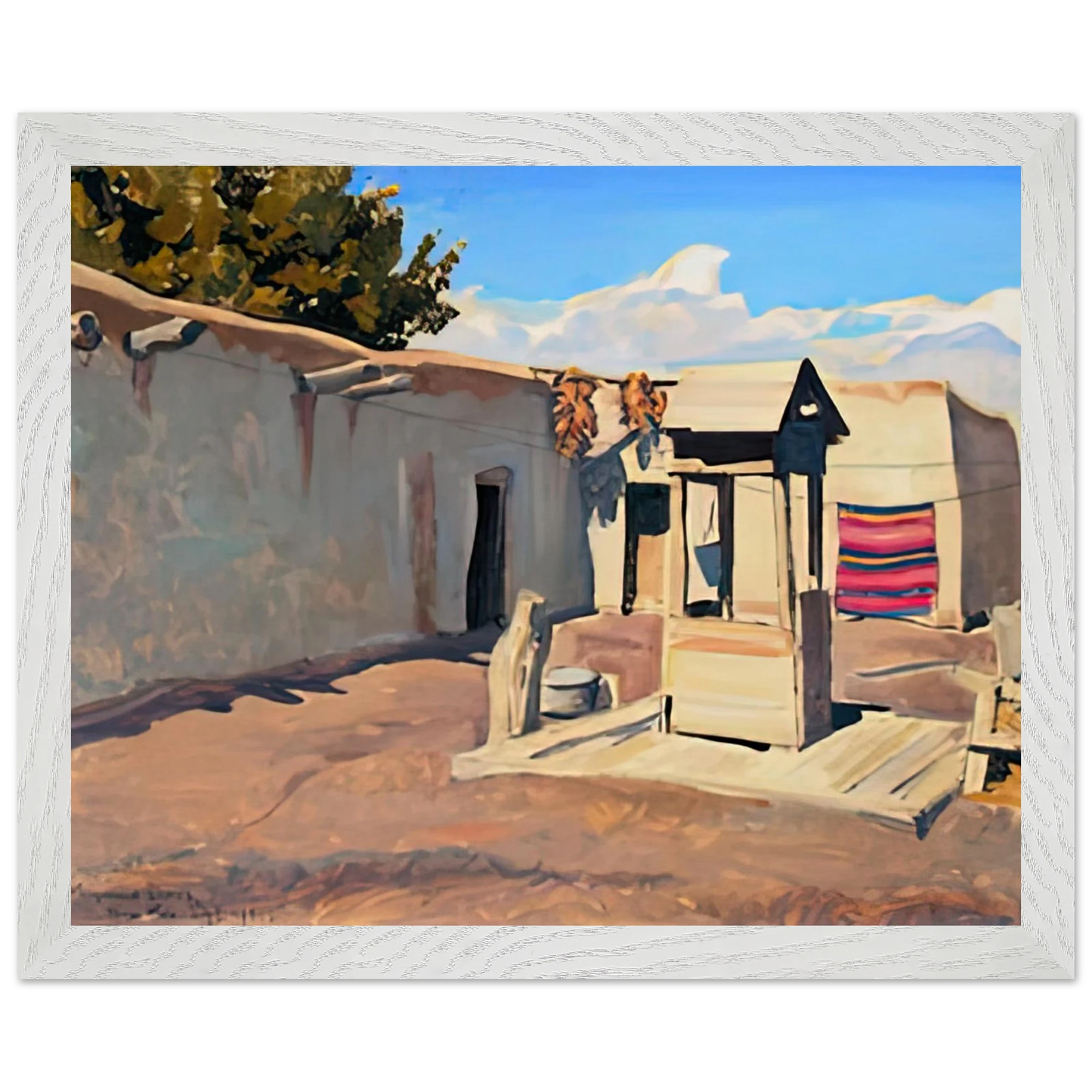 Maynard Dixon - OLD PATIO 1931 Wall art - 45x60 cm / 18x24 inches - Premium Wooden Framed Poster With Fine Art Paper-canvas - Wood frame
